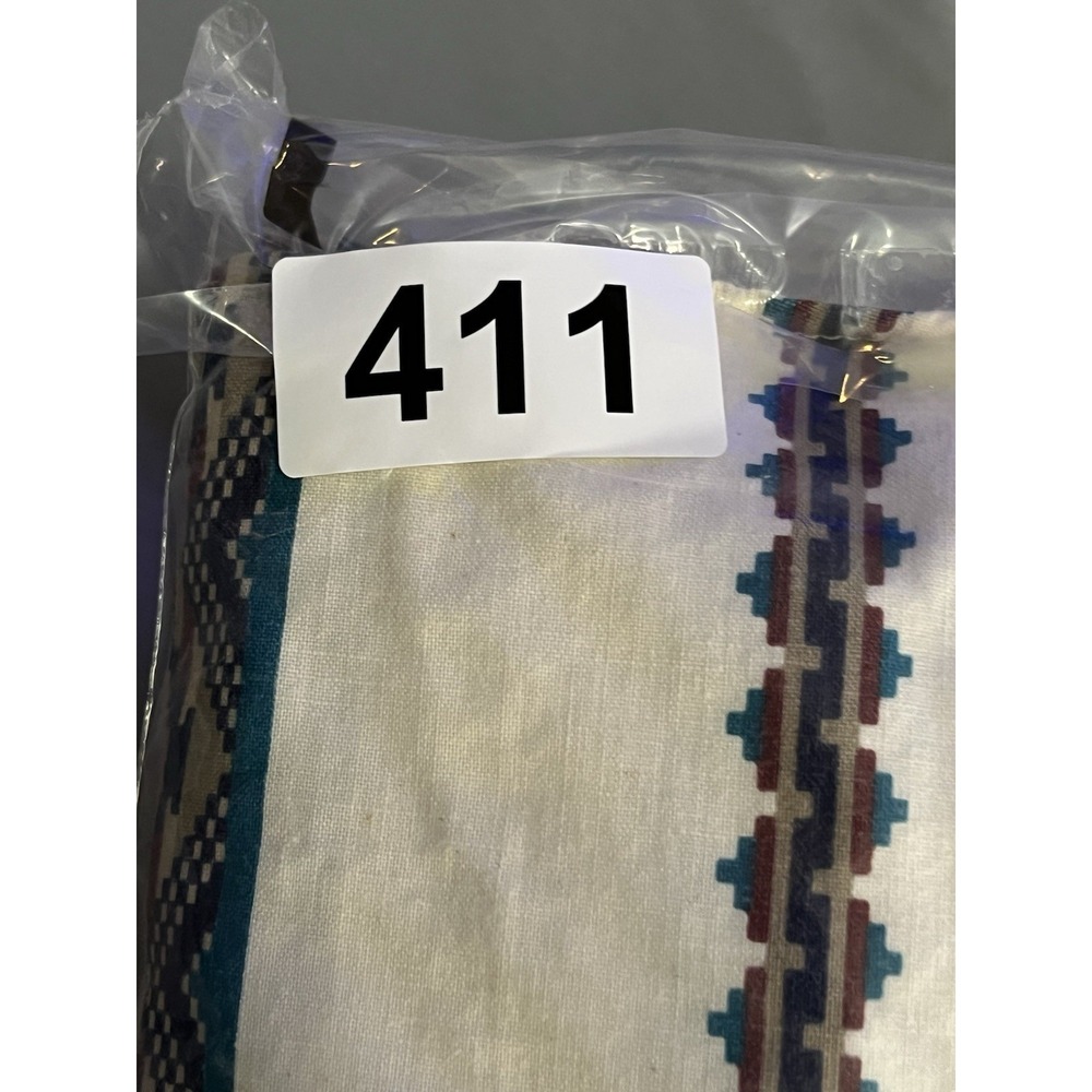 Vintage Panhandle Slim Western Ivory Pearl Snap button Shirt Aztec Long 18 35/36 - Picture 7 of 7
